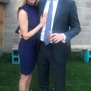 WOW Couture Navy Midi Set with Ruffle Detail